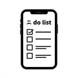 To do list smartphone icon in japanese style.  graph design, typographic, HD, trending on artstation