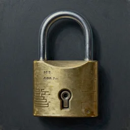 closeup of Mechanical Lock, HD, award winning, in style of giger, biomechanics, biomechanical, film grain, medium format, 8k resolution, oil on canvas