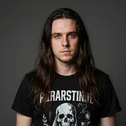 a portrait photograph of the average metalhead, DSLR photography