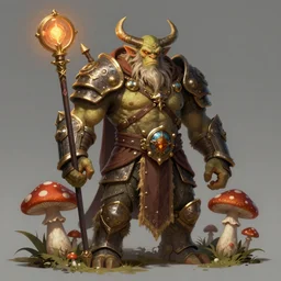 mushroom armored troll mage fantasy video game concept art depardieu