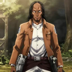 snoop dogg in the anime attack on titan, still cinematic scene from the beautiful anime attack on titan featuring anime snoop dogg