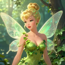 portrait of a beautiful young bettie page as titania, summer queen. faerie queen. queen of light, green, poison ivy, made by caravaggio stanley artgerm lau wlop rossdraws artstation cgsociety concept art cgsociety octane render