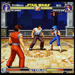 gameplay still of star wars fighting game by SNK for neogeo