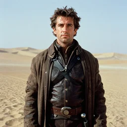 a film still of mel gibson starring as paul atreides, dune 1 9 8 4, portrait, ektachrome, medium shot, f / 2. 8