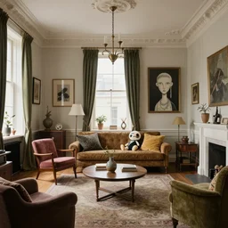 Interior shot of a victorian cozy studio apartment by Petros Afshar and Beeple, James Gilleard, Mark Ryden, Wolfgang Lettl highly detailed