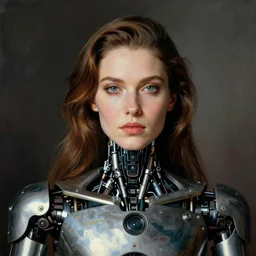 A Ottoman cyborg, portrait, by Nam June Paik, Man Ray, Annie Liebovitz