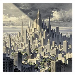 alien city original artwork by moebius