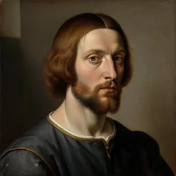 A 14th century italian renaissance oil painting of Jerma985, portrait of Jerma985, grainy, realistic, very realistic, hyperrealistic, highly detailed, very detailed, extremely detailed, very neat, very epic, very cool, detailed, trending on artstation