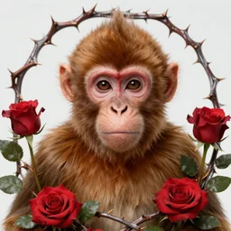 beautiful monkey king surrounded by thorns and roses, attractive face, photo by alexey gurylev, high detail, clear focus, concept art, league of legends, shumolly style, monable, artgerm, greg rutkowski, zeronis, pilen and ruan jia