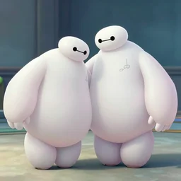 riddler fighting Baymax