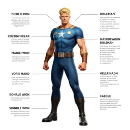Marvel comic book character Bibleman, character reference sheet