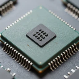 an up close detailed image of a microchip