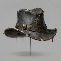 ornate tattered hat on display, concept art by greg rutkowski