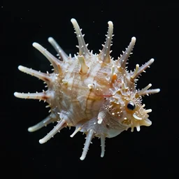 high resolution photo of a sea animal creature, black background