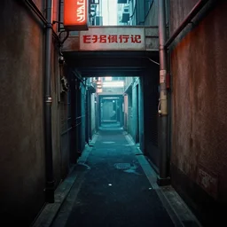 underwater footage of a portal at the end of a tokyo alley, non - euclidean, neon lights, dirty, ektachrome photograph, volumetric lighting, f 8 aperture, cinematic eastman 5 3 8 4 film