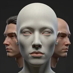 2 0 7 7 prototype face avatar portrait with ribbed face by rutkowsky and charles vess and james jean and erik jones and rhads, inspired by ghost in the shell, 3 d octane render, beautiful fine face features, intricate high details, sharp, ultradetailed, artistic photography