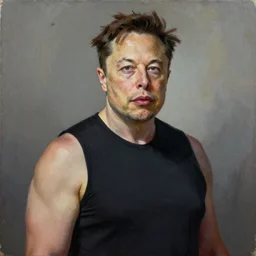 “Elon Musk, the ultimate gigachad, incredibly muscular Elon Musk with chiseled jawline, trending on /r/moreplatesmoredates, oil on canvas artstation by J. C. Leyendecker and Edmund Blair Leighton and Charlie Bowater octane render”