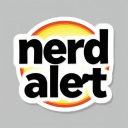 an eye catching logo for a YouTube channel called “nerd alert”