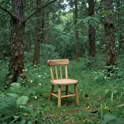 chair in the forest wenjun lin whimsical