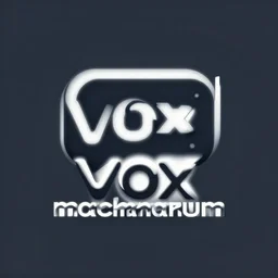 vector art minimalist logo of an ai company named vox machanarium, tech logo speech bubble, sleek, artificial intelligence