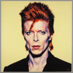 individual david bowie silk screen portrait andy warhol style