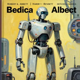 robotic detective, retro futuristic, painted. book cover by robert k. abbett, harry bennett, ernest chiriacka, mitchell hooks, robert mcginnis
