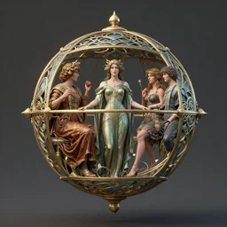 the orb of eternity, art nouveau, by thomas moran and ( ( ( ( ( ( ( john william waterhouse ) ) ) ) ) ) ) and ( ( ( lisa frank ) ) ), 8 k, octane render, 3 d render