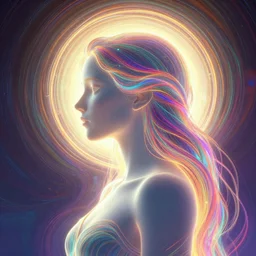 side profile portrait, imogen poots paladin, gloomhaven, d & d, soft, smooth, luminescent, art nouveau, concept art, backlit glow, ripples, swirly vibrant color lines, holy, gaudy colors, aesthetic octane render, 8 k, by victo ngai, kilian eng, ilya kuvshinov, artgerm, greg rutknowski, alex ross
