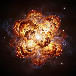 a cosmic explosion of a distant star cosmos 3d hd