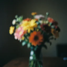 vintage grainy photograph, light leaks, blurry colorful flowers in motion, artistic, mysterious, west elm style