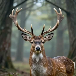 portrait of a deer with magic forest antlers, fantasy, digital illustration, trending high quality