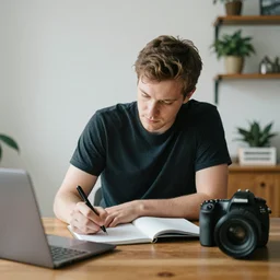 Ethan Smith writing his next guide, (EOS 5DS R, ISO100, f/8, 1/125, 84mm, RAW, sharpen, unblur, postprocessed)