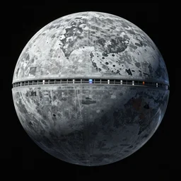 the Death Star with a giant spoiler on the back