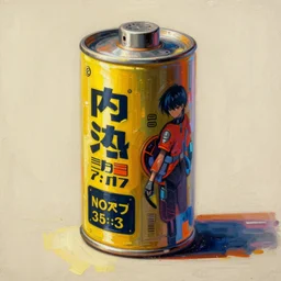 battery anime cyberpunk, intricate oil painting by greg rutkowski, trending on artstation