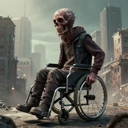 an extremely cthulhu in wheelchair invading a city, digital art highly - detailed artstation cgsociety masterpiece