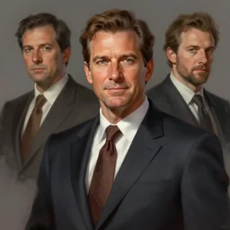 character concept portrait, willy lowman, middle - aged salesman in a suit, style digital painting, concept art, smooth, sharp focus, illustration, from metal gear, by ruan jia and mandy jurgens and william - adolphe bouguereau, artgerm
