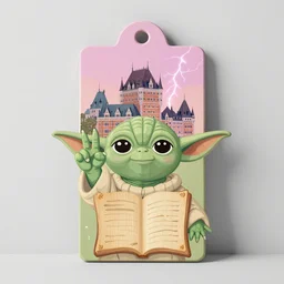 wooden'r 2 d 2 ', wooden'x - wing ', wooden board, yoda rasing hand, manuscript, chateau, nordic pastel colors, perfect lightning