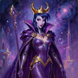 A cyborg Twilight Sparkle as the ultimate tyrant emperor of the universe. Trending on ArtStation. A vibrant digital oil painting. A highly detailed fantasy character illustration by Wayne Reynolds and Charles Monet and Gustave Dore and Carl Critchlow and Bram Sels