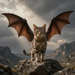 cat with bat wings