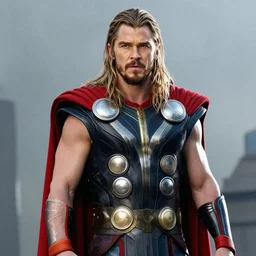 an hd 4 k detailed photo, of christian bale, as thor