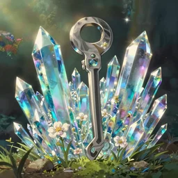 a wholesome animation key shot, iridescent glass crystal kingdom, studio ghibli, pixar and disney animation, sharp, rendered in unreal engine 5, anime key art by greg rutkowski, bloom, dramatic lighting, volumetric lighting!!