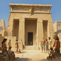 A beautiful digital painting egyptian ruins by Stanley Artgerm Lau, frank frazetta, Rossdraws, James Jean, gerald brom, Andrei Riabovitchev, Marc Simonetti, and Sakimichan, trending on artstation