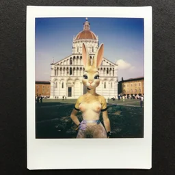 photography of jessica rabbit in parma ( italy ), polaroid, 1 9 7 1,
