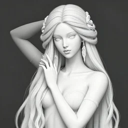 portrait of an absurdly beautiful, graceful, fashionable hippie goddess, hyperdetailed illustration by irakli nadar and alexandre ferra, intricate linework, white porcelain skin, faberge, coral headdress, engulfed in funkadelic aura, surreal illustration, alphonse mucha, rhads, ross tran, artstation, artgerm, octane render, 1 6