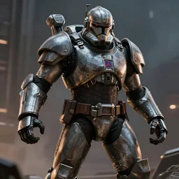 tf 2 heavy bad batch wrecker armor starwars clonewars dynamic pose menacing cinematic shot atmospheric greebled high detail 4 k