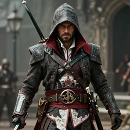 film still of tom selleck as edward kenway in assassin's creed black flag, gameplay, 8 k, hd