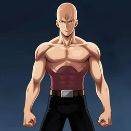 megachad one punch man, digital art