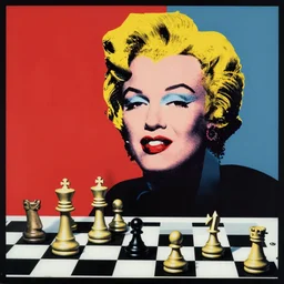 chess by andy warhol, pop art,
