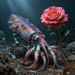 robotic squid, o rose, thou art sick! crustacean microphone