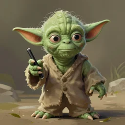 Yoda hitting a blunt, Digital painting